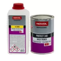 Грунт реактивный антикоррозийный (1+1) 1л PROTECT 340 Wash Primer и отвердитель Н5910 1л комплект  37211+35856 NOVOL
