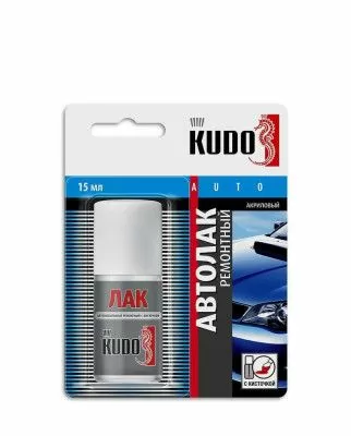 Лак акриловый ремонтный во флаконе с кисточкой 15мл Kudo KU-70000