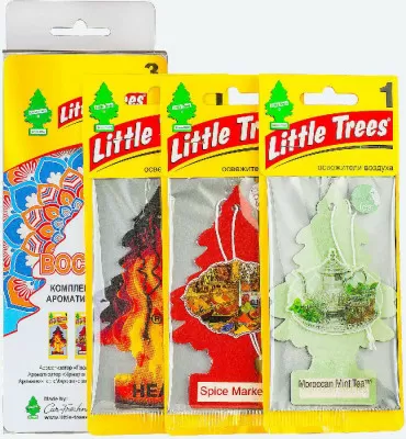 CAR FRESHNER Комплект ароматизаторов (3 шт.) ёлочка "Восток" LTMIX5 1уп.х3шт