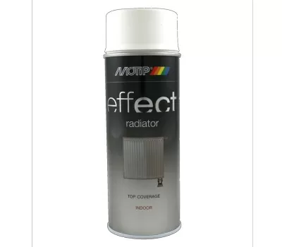 Краска аэрозольная, Декоэмаль  для радиаторов белая матовая 0,4л MOTiP 302702