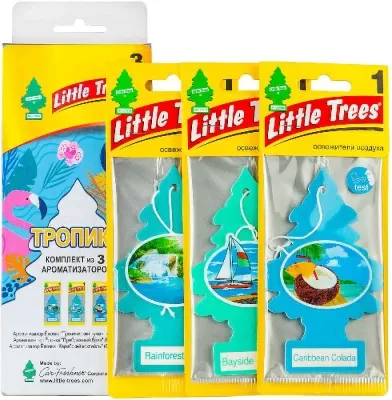 CAR FRESHNER Комплект ароматизаторов (3 шт.) ёлочка "Тропики" LTMIX6 1уп.х3шт
