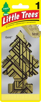 Ароматизатор-«елочка» «Золото» (Gold) 1 шт. LITTLE TREES U1P-10210-RUSS