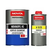 Лак бесцветный акриловый 2К (2+1) 1л NOVAKRYL HS и отвердитель Н5120 0.5л комплект NOVOL 38043+35631