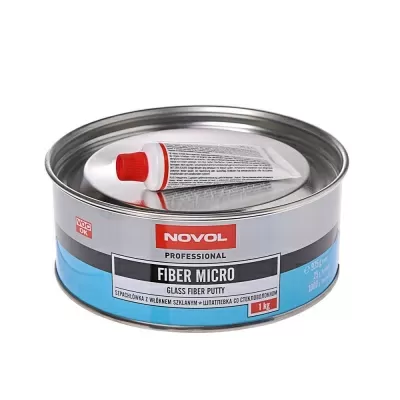 Шпаклёвка со стекловолокном "FIBER MICRO" 1,0кг NOVOL 1233