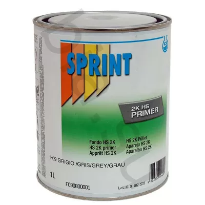 Грунт F09 SPRINT Isopol 2К 3:1 акриловый автомобильный, серый, уп.1л/1,6кг F090800001