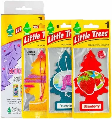 CAR FRESHNER Комплект ароматизаторов (3 шт.) ёлочка "Женский" LTMIX 1уп.х3шт
