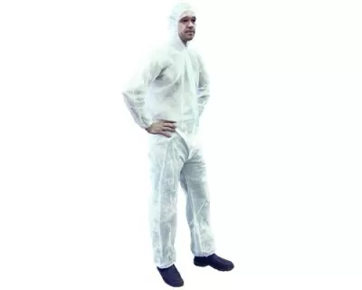 Комбинезон малярный одноразовый из полипропилена L JetaPro (40г/м) с капюшоном JPC04-L