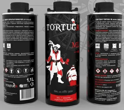 TORTUGA ML состав защита скрытых полостей янтарный 1,1л