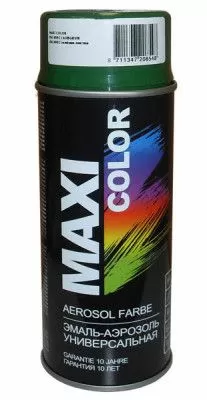 Краска аэрозольная, эмаль зеленая листва RAL 6002 0,4л MAXI COLOR 6002MX