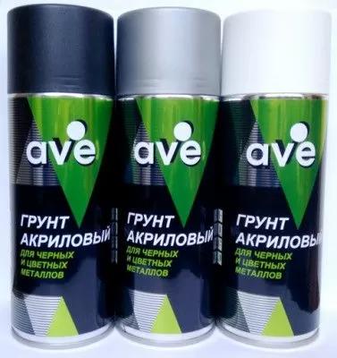 Грунт акриловый Чёрный 520мл аэрозоль 210 AVE AVE2103