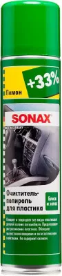 Очиститель-полироль для пластика аэрозоль Глянцевый эффект Лимон 0,4л SONAX 343300