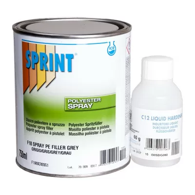 Шпатлевка F18 SPRINT Spray для авто, полиэфирная, напыляемая, уп.0,75л/1,202кг F1806300G1