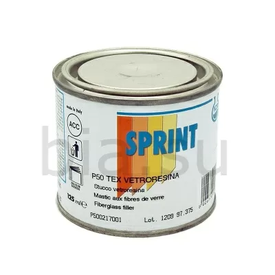 Шпатлевка P50 SPRINT Fiberglass автомобильная, полиэфирная, со стекловолокном, серая, уп.0,125л/0,185кг P500217001