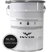Синтетическая антикоррозийная краска INVER RAL 9011, матовая, грунт-эмаль, воздушной сушки 25 кг.