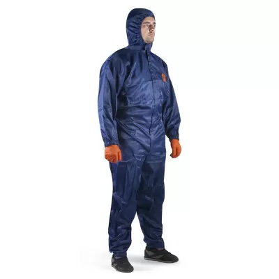 Комбинезон малярный синий многоразовый 100% полиэфир L JetaPro (рост 176-182) JPC75b/L