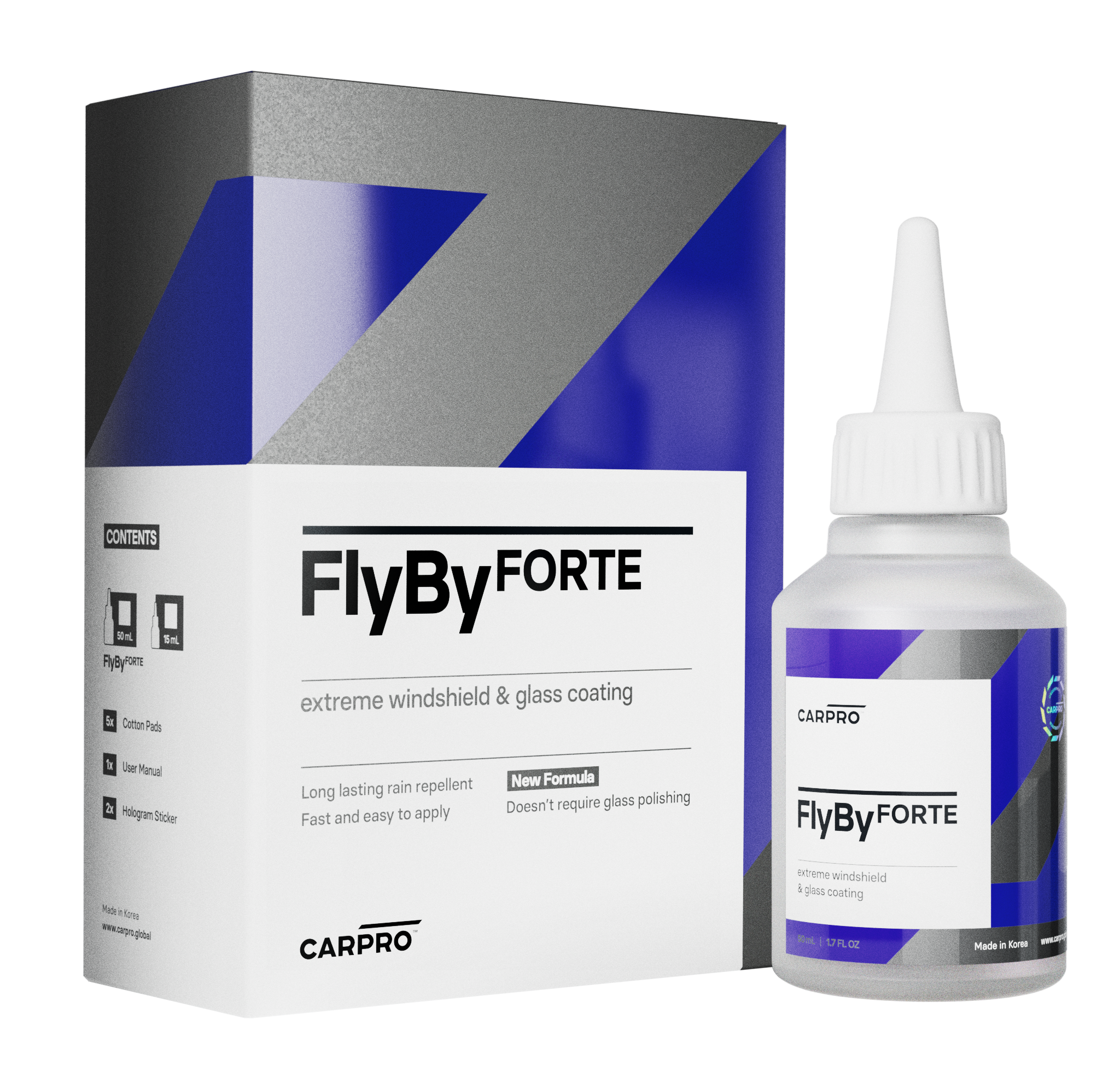 FLYBY FORTE Полироль для стекла-антидождь (набор) 15 мл. CARPRO CP-142