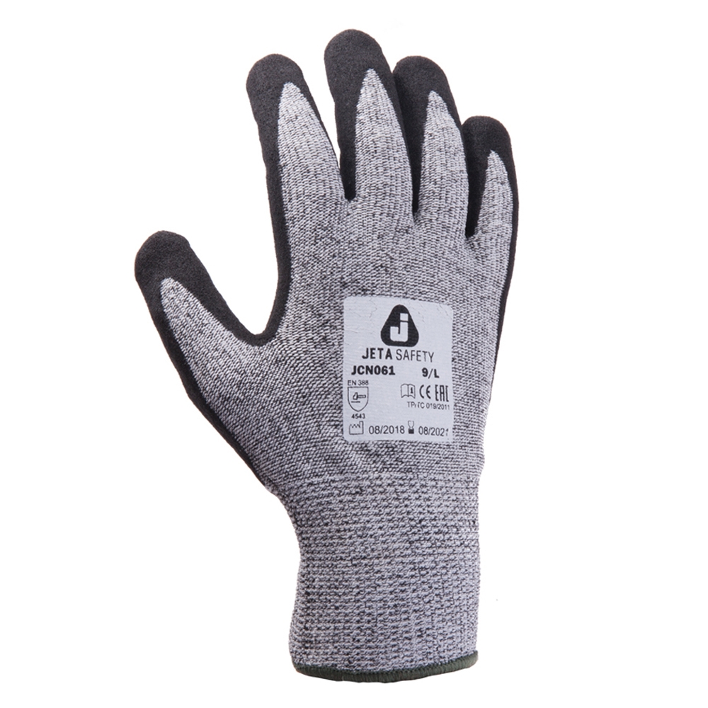 Антипорезные перчатки с нитриловым покрытием (5 класс) JETA PRO JCN061/L