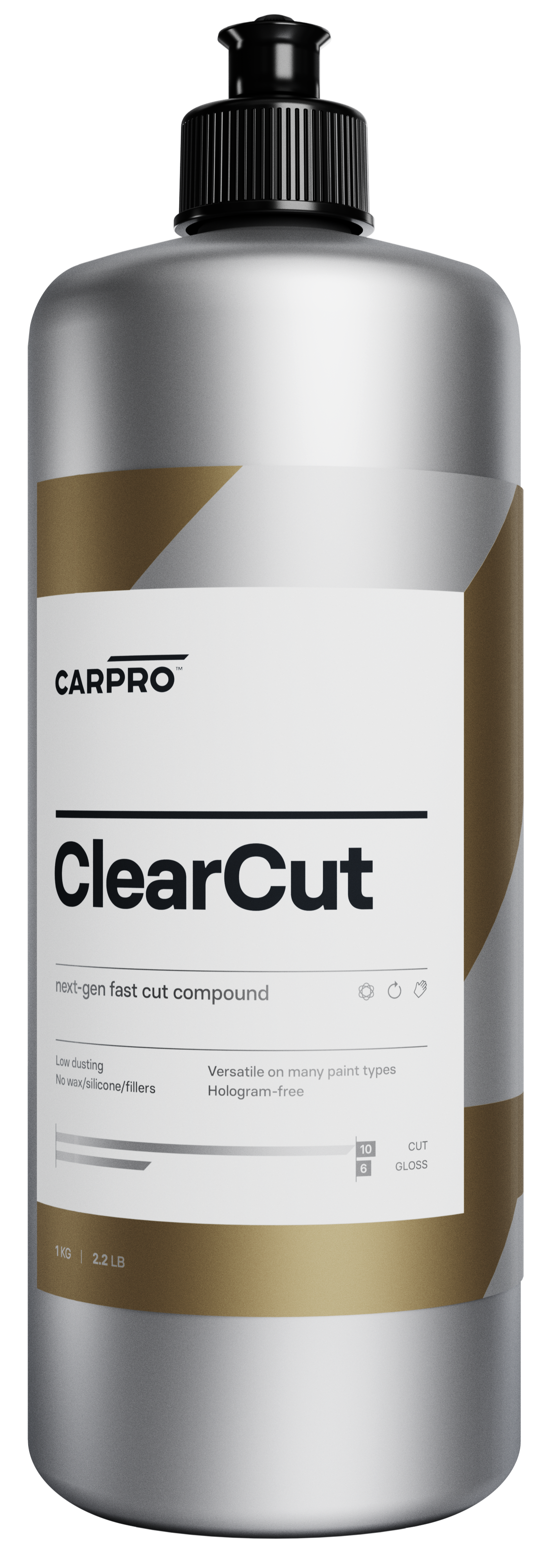 ClearCUT Полироль для кузова-абразивная полировальная паста 1 л. CARPRO CP-CC1L