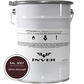 Синтетическая краска INVER RAL 3007 1К, алкидная глянцевая эмаль, воздушной сушки 20 кг