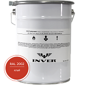 Синтетическая антикоррозийная краска INVER, RAL 2002 1К, фенол-алкидная, глянцевая, толстослойная грунт-эмаль воздушной сушки 20 кг
