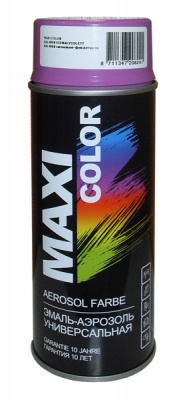 Краска аэрозольная, эмаль сигнально-фиолетовая RAL 4008 0,4л MAXI COLOR 4008MX