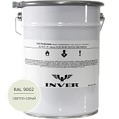 Синтетическая антикоррозийная краска INVER, RAL 9002 1К, фенол-алкидная, глянцевая, толстослойная грунт-эмаль воздушной сушки 5 кг