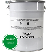 Синтетическая антикоррозийная краска INVER, RAL 6037 1К, фенол-алкидная, глянцевая, толстослойная грунт-эмаль воздушной сушки 5 кг