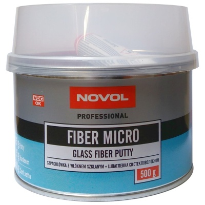 Шпаклёвка со стекловолокном "FIBER MICRO" 0,5кг NOVOL 1231