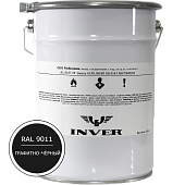 Синтетическая краска INVER RAL9011 1К, алкидная матовая эмаль, воздушной сушки, 20 кг.