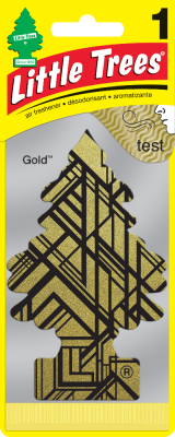 Ароматизатор-«елочка» «Золото» (Gold) 1 шт. LITTLE TREES U1P-10210-RUSS