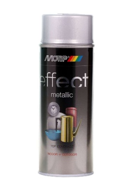 Краска аэрозольная, Декоэмаль  металлик серебро 0,4л MOTiP 302504