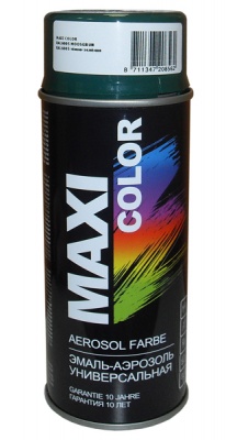 Краска аэрозольная, эмаль темно-зеленая RAL6005 0,4л MAXI COLOR 6005MX