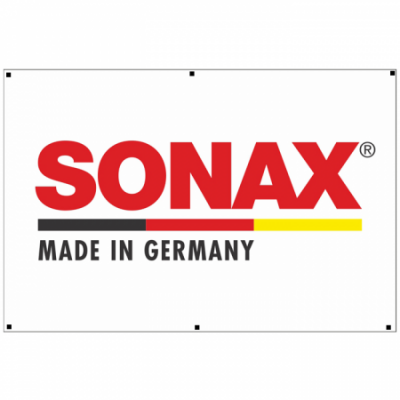 SONAX Флаг 90-135см (Белый фон + логотип) SX FLAG 90-135
