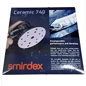 Р80-320 150мм SMIRDEX Ceramic Velcro Discs 740 Набор 740 Абразивных кругов 10шт, с 15 отверстиями 740000000