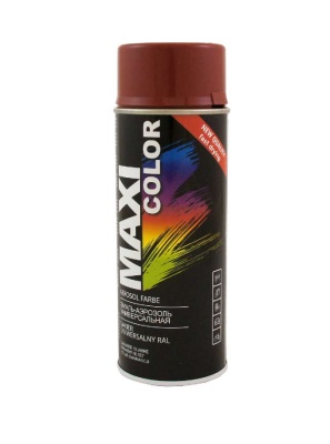 Краска аэрозольная, эмаль коричнево-красная RAL 3011  0,4л MAXI COLOR 3011MX