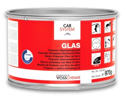 Шпатлевка со стекловолокном  1кг  GLAS  CARSYSTEM 130854
