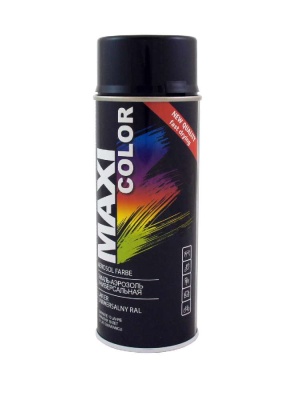 Краска аэрозольная, эмаль графитно-чёрная RAL 9011 0,4л MAXI COLOR 9011MX