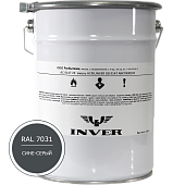 Синтетическая антикоррозийная краска INVER RAL 7031, матовая, грунт-эмаль, воздушной сушки 25 кг.