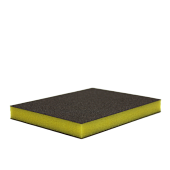 Siasponge soft Абразивная губка двусторонняя 98*120*13мм, fine, P500, желтая,