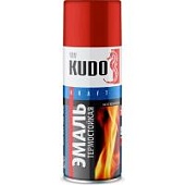 Эмаль термостойкая 650°C Красная 520мл аэрозоль KUDO KU-5005