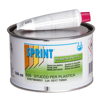 Шпатлевка S35 SPRINT Stucco per plastica полиэфирная, для пластика, уп.0,5л/0,665кг S3575630G1