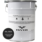 Синтетическая антикоррозийная краска INVER RAL 9004, матовая, грунт-эмаль, воздушной сушки 25 кг.