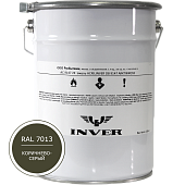 Синтетическая краска INVER RAL7013 1К, алкидная матовая эмаль, воздушной сушки, 20 кг.