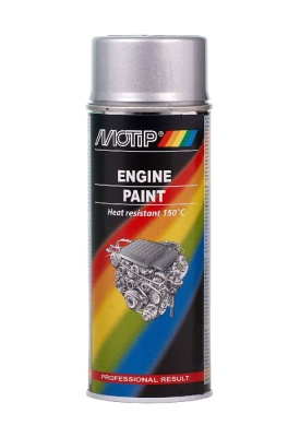 Краска аэрозольная, эмаль  для двигателя серебристая 0,4л MOTiP 04093