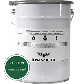 Синтетическая антикоррозийная краска INVER, RAL 6029 1К, фенол-алкидная, глянцевая, толстослойная грунт-эмаль воздушной сушки 5 кг