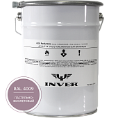 Синтетическая антикоррозийная краска INVER, RAL 4009 1К, фенол-алкидная, глянцевая, толстослойная грунт-эмаль воздушной сушки 5 кг