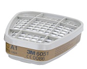 Фильтр для защиты от органических, неорганических и кислых газов и паров, упаковка 2 шт., 3M 6057А
