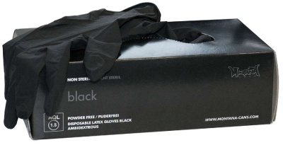 Перчатки латекс черные размер S 1уп.х100шт MONTANA CANS 226960