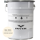 Синтетическая антикоррозийная краска INVER, RAL 9001 1К, фенол-алкидная, глянцевая, толстослойная грунт-эмаль воздушной сушки 20 кг