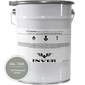Синтетическая краска INVER RAL7004 1К, алкидная матовая эмаль, воздушной сушки, 20 кг.